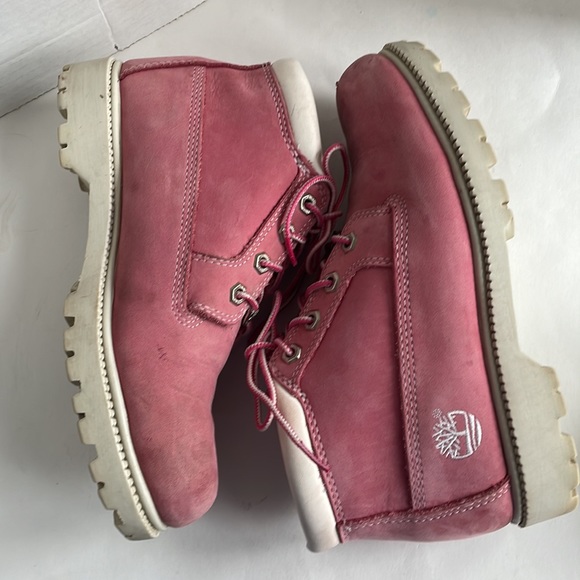Y2K TIMBERLAND boots Womans 7.5 pink Nellie Ankle - Picture 11 of 13